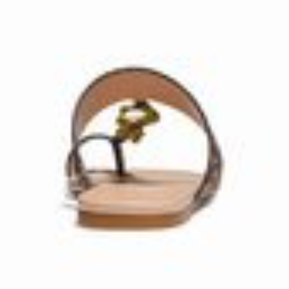 COACH Women's Jaimee Toe Loop Chain Flat Sandal - Picture 4 of 5